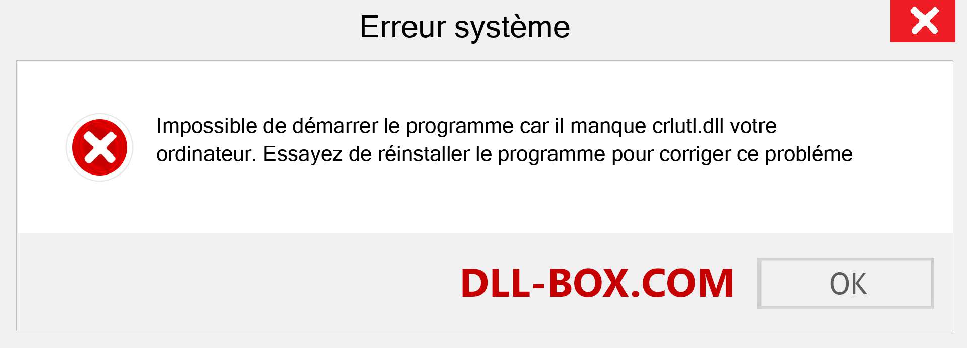 Le fichier crlutl.dll est manquant ?. Télécharger pour Windows 7, 8, 10 - Correction de l'erreur manquante crlutl dll sur Windows, photos, images